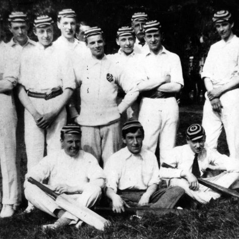 Photograph of the Stamford House Cricket Club, c.1919 Black and white Photograph of the Stamford House Cricket Club, c.1919 | Sainsbury Archive