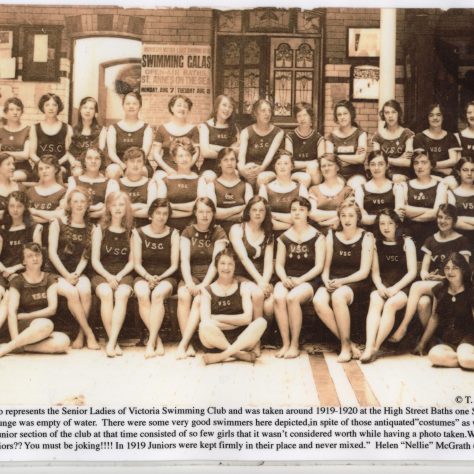 Senior Ladies of Victoria Swimming Club, 1919-1920. | Victoria Baths
