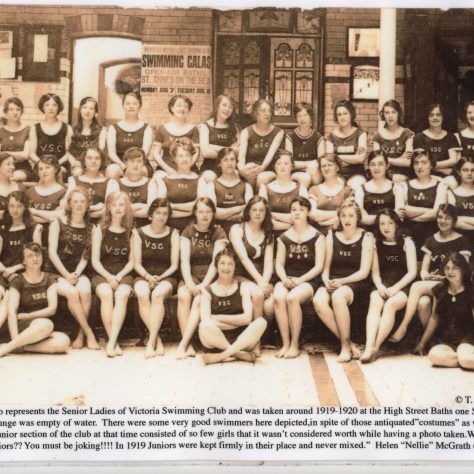 P0002 Senior Ladies of Victoria Swimming Club, 1919-1920. | Victoria Baths