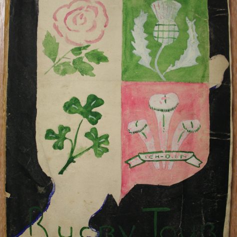 album presented The scrapbook presented to Bleddyn Williams. | Image courtesy of Glamorgan Archives