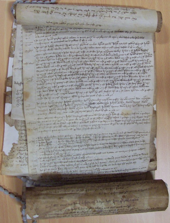 07-12-document-of-the-month-july-2012 Manorial Roll, Courts from 7 to 8 Henry V (1419-1420), Atherstone. | Warwickshire County Record Office reference MR13/13.