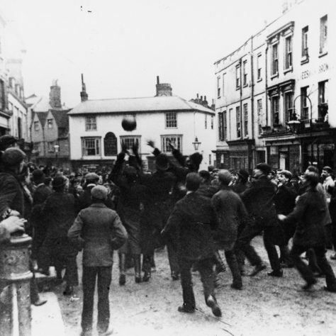 Shrove Tuesday football, Dorking. Shrove Tuesday football, Dorking. | Image courtesy of Dorking Museum