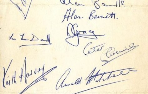 1964 Exeter City Squad Signatures