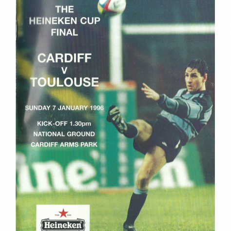 Cardiff vs Toulouse 1996 Heineken Cup Final Match Programme | Courtesy of Cardiff Rugby Museum
