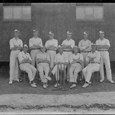 First World War Internee cricket team, Knockaloe Internment Camp, 1918 First World War Internee cricket team, Knockaloe Internment Camp, 1918 | Courtesy of Manx National Heritage