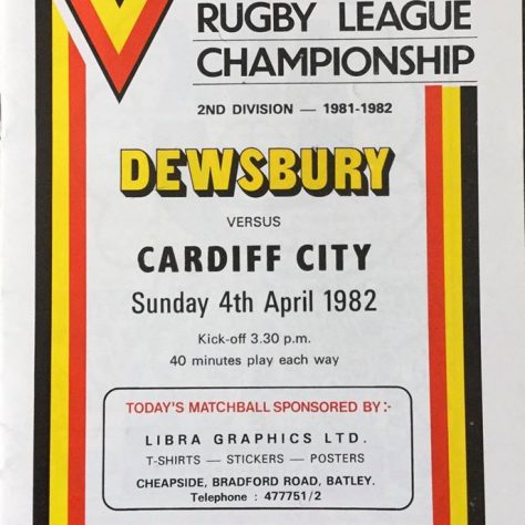 One of the rugby League programmes that the organisation uses in the memory sessions One of the rugby League programmes that the organisation uses in the memory sessions | Dewsbury Memories