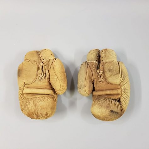 A pair of boxing gloves from the Calbost collection | Museum nan Eilean