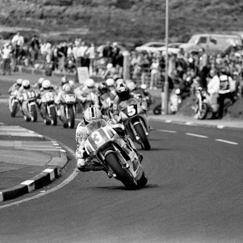 Joey Dunlop leads the 250cc out of York, 1996 Joey Dunlop leads the 250cc motorcycle race out of York, 1996 | Causeway Coast and Museum Service