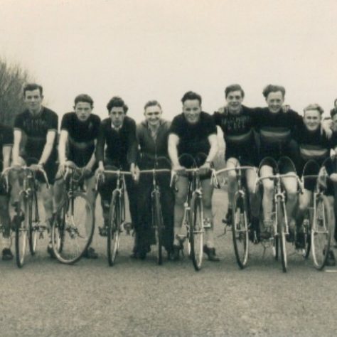 Ballymoney & District Cycling Club, 1958 Ballymoney & District Cycling Club, on cycles in road1958 | Causeway Coast and Glens Museum Service