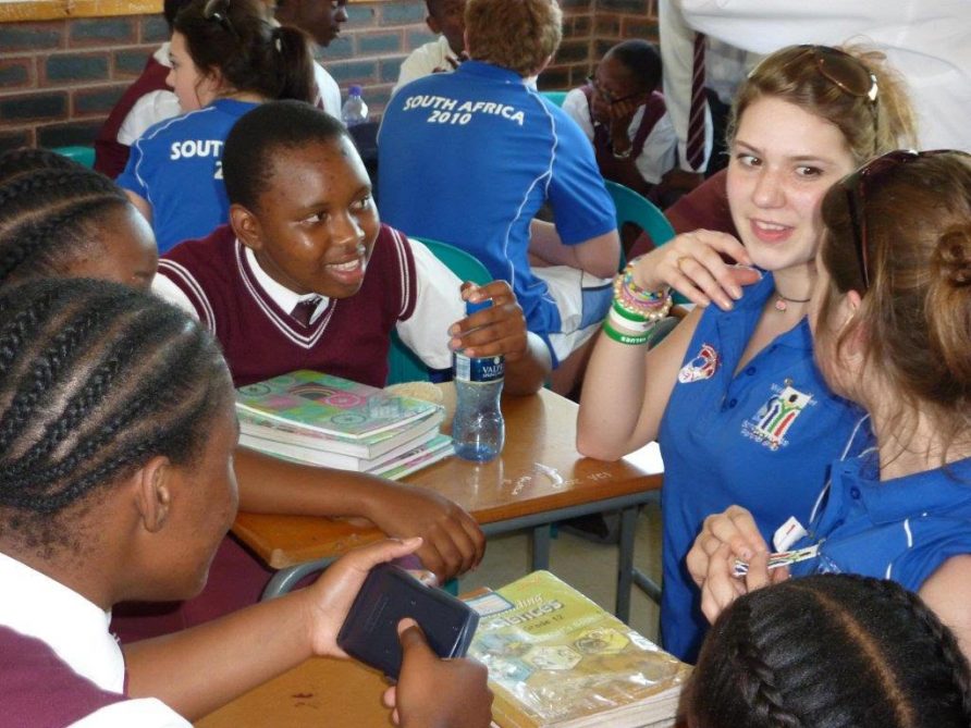 Young Sports Leaders International Exchange Programme. South Africa (Durban), 2010 ‘Young Sports Leaders International Exchange Programme’. Sixth formers from Berkshire schools working with students from, Sithengile High School, South Africa (Durban), 2010 | Derek Peaple