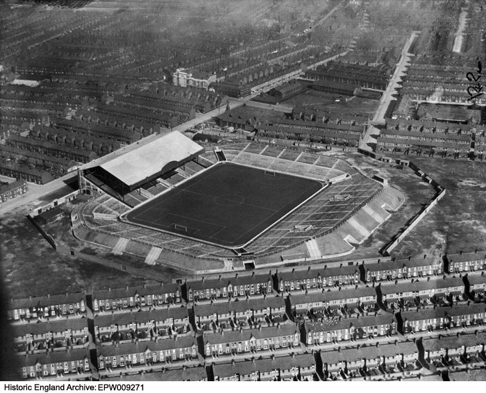 Maine Road Football Ground, Manchester, 1923 | Copyright Historic England Archive. Aerofilms Collection