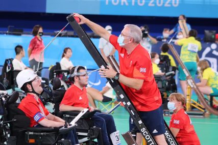 Scott McCowan in competition, Tokyo 2020 Paralympics (2021) | Boccia UK 