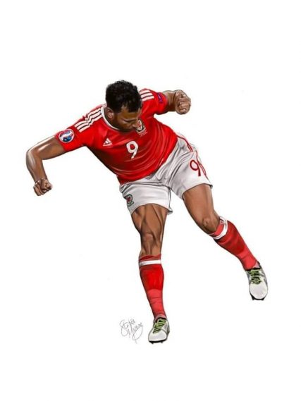Hal Robson-Kanu, Cymru. Euro 2016. Liam Stokes-Massyy Hal Robson-Kanu, Cymru | Liam Stokes-Massy