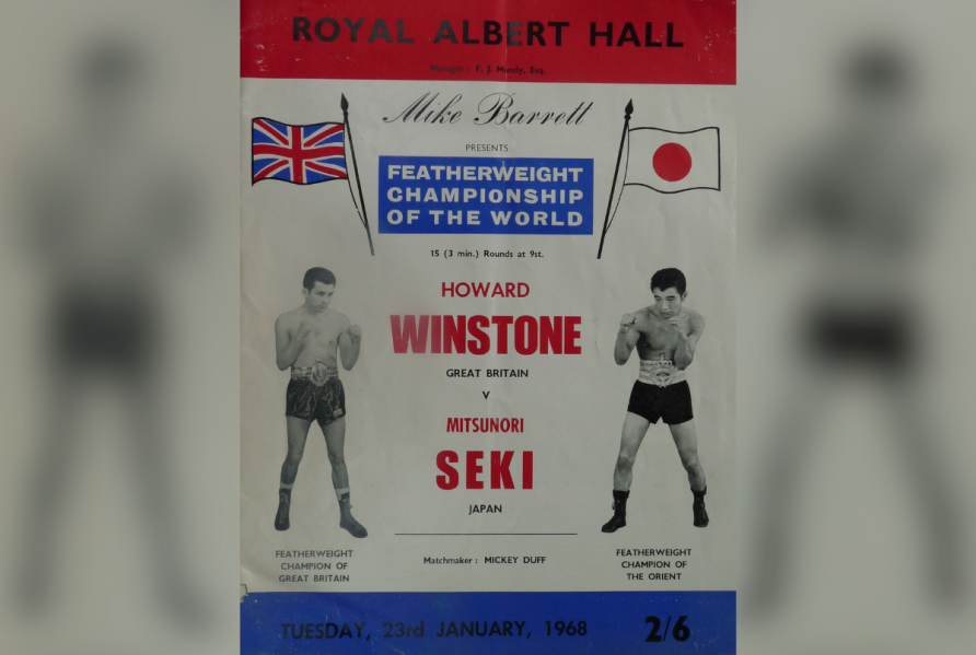 Programme from Winstone v Seki Title Fight, Royal Albert Hall, 1968 | Gareth Roberts