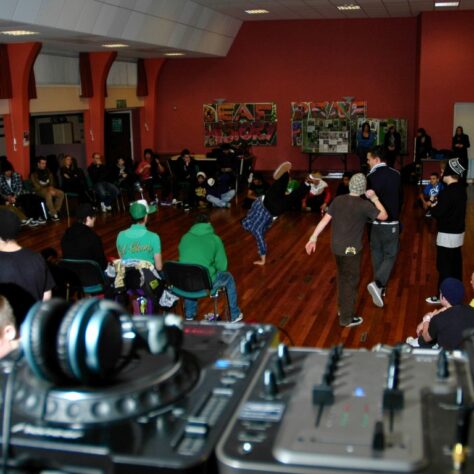 2009 Secret Jamp (1) B The view of a Break Dancing competition from the DJ | UC Crew