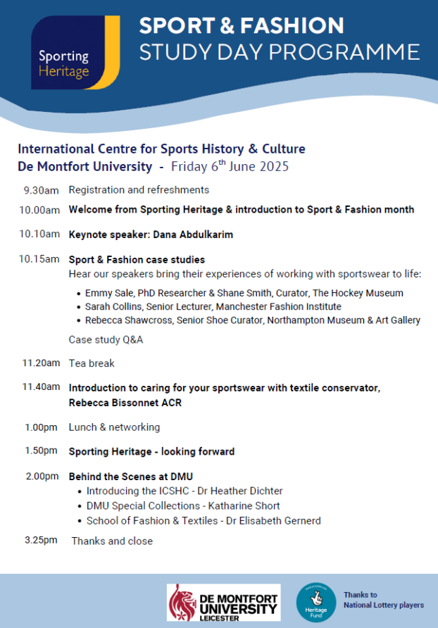 Sport & Fashion Study Day 2025 - Resources now available