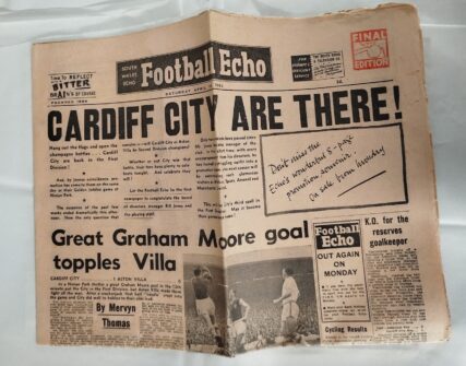 Screenshot 2025-10-13 at 14.49.43 First Division Promotion Headlines, South Wales Echo, 1960 | Cardiff City FC