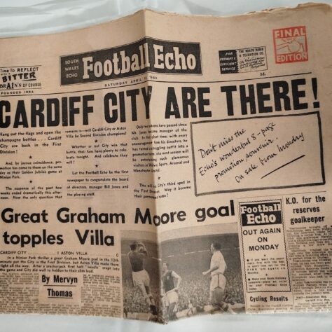 Screenshot 2025-10-13 at 14.49.43 First Division Promotion Headlines, South Wales Echo, 1960 | Cardiff City FC